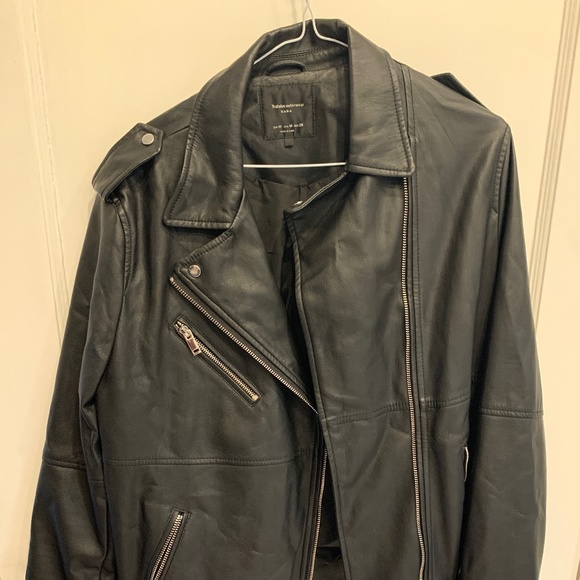 Super Unique! Zara Trafaluc outerwear printed "Girls Rule!" faux leather jacket - Picture 6 of 7